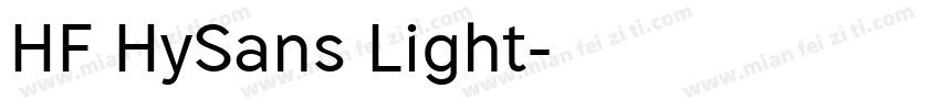 HF HySans Light字体转换